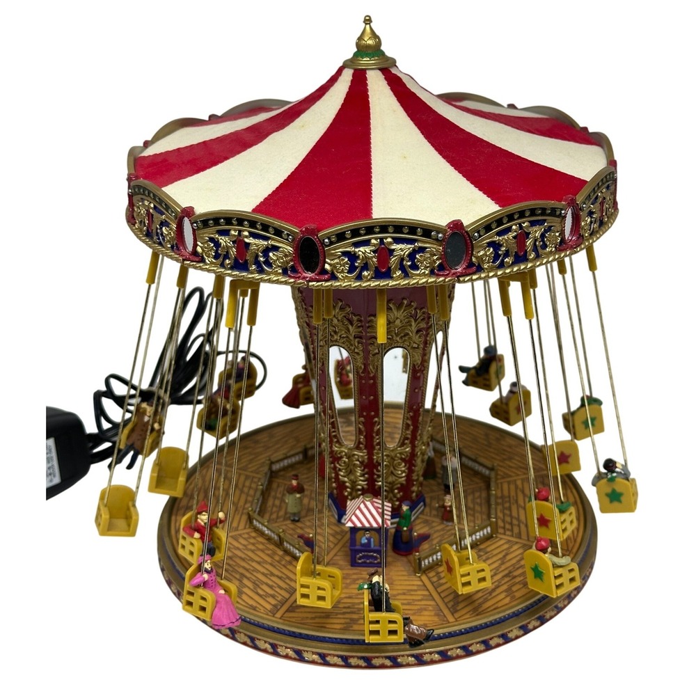 Mr. Christmas World's Fair Swing Carousel Red Gold Gold Label Collection 2004